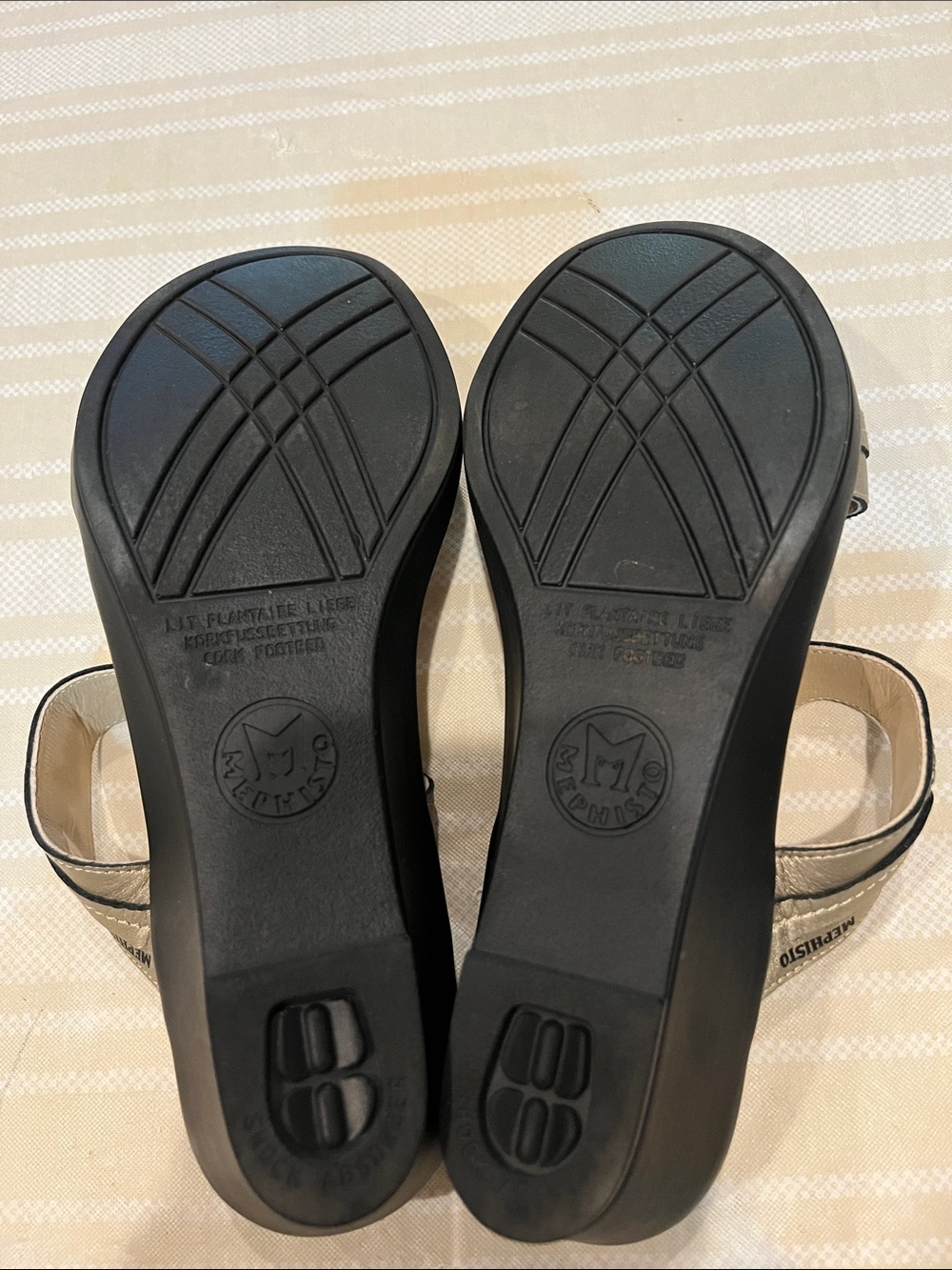 Mephisto Gold Leather Wedge Sandals size 39 (9 US) - Picture 9 of 10